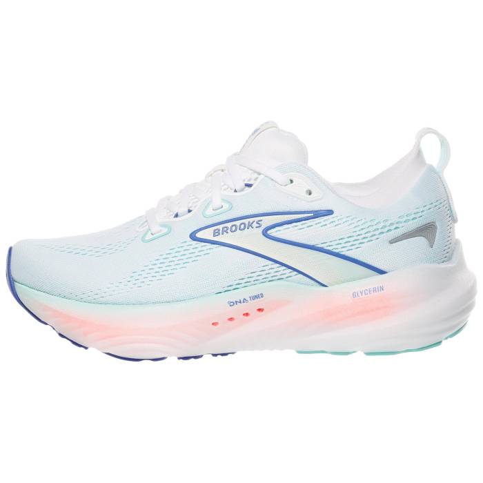 ブルックス Brooks 【 Glycerin 22 Women White/Limpet Shell/Blu 】 スポーツ アウトドア ランニング マラソン シューズ レディースシューズ レディース 白色 ホワイト shell シェル
