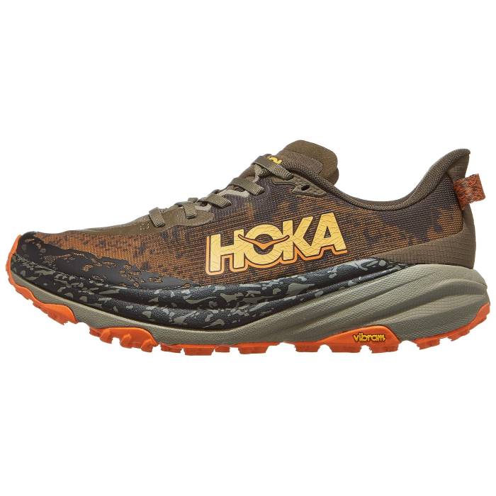 Hoka 【 Speedgoat 6 Men Antique Olive/Squash 】 スポーツ アウトドア ランニング マラソン シューズ..