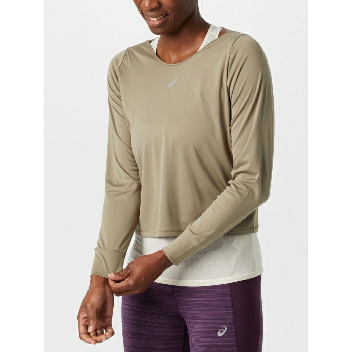 アシックス Asics 【 Women's Nagino Run Long Sleeve Top Women Pepper/Oatmeal 】 レディース ラン Sleeve スリーブ スポーツ アウトドア ランニング マラソン ウェア レディースウェア レディース