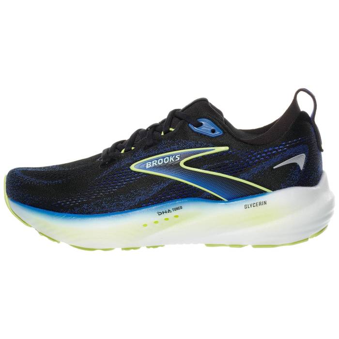 ブルックス Brooks 【 Glycerin 22 Men Black/Cobalt/Neo Yellow 】 スポーツ アウトドア ランニング マラソン シューズ メンズシューズ メンズ 黒色 ブラック ネオ yellow 黄色・イエロー