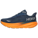 Hoka 【 Clifton 9 Gtx Men Stormy Skies/Orange Zest 】 スポーツ アウトドア ランニング マラソン シューズ メ...