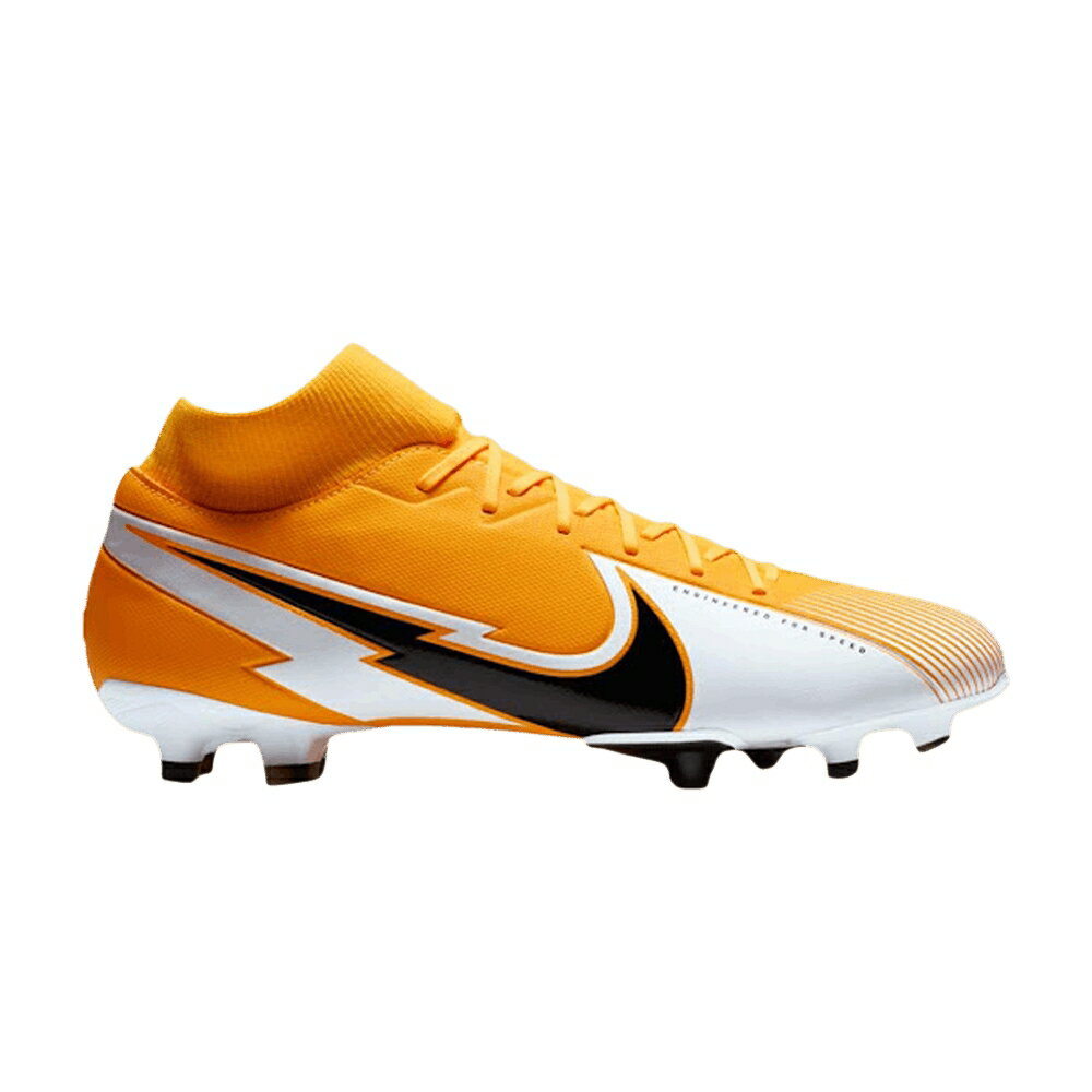 ナイキ アカデミー レーザー 橙 オレンジ 黒色 ブラック 白色 ホワイト 'LASER ORANGE' スニーカー メンズ NIKE MERCURIAL SUPERFLY 7 ACADEMY FG MG / LASER ORANGE BLACK WHITE LASER