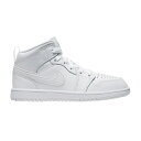 AIR JORDAN ナイキ ミッド 白色 ホワイト エアジョーダン 'TRIPLE WHITE' ジュニア キッズ 【 NIKE 1 MID PS WHITE 】