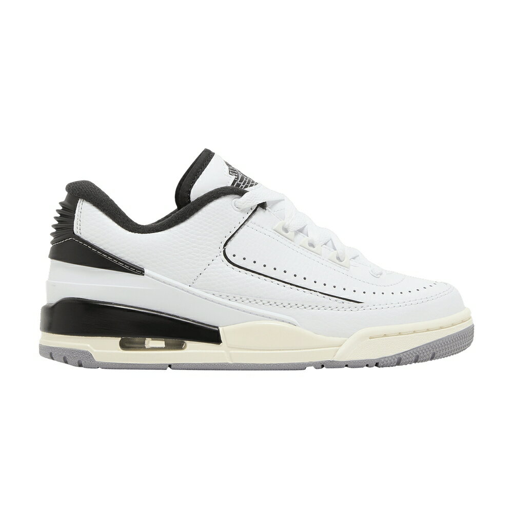 Sneakers - ナイキ 白色 ホワイト 黒色 ブラック 灰色 シメント グレー エアジョーダン 'WHITE BLACK' ジュニア キッズ AIR JORDAN AIR JORDAN 2/3 GS / WHITE BLACK SAIL CEMENT GREY ベビー マタニティ スニーカー