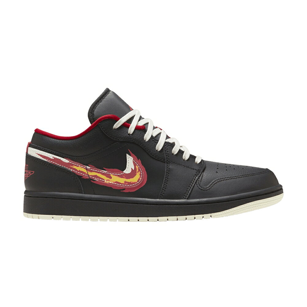 ナイキ 黒色 ブラック 白色 ホワイト フィットネス 赤 レッド エアジョーダン 'JUST SKATE' スニーカー メンズ AIR JORDAN AIR JORDAN 1 LOW SE / BLACK SAIL WHITE FITNESS RED jordan23-44993269 スニケス パッケージ画像