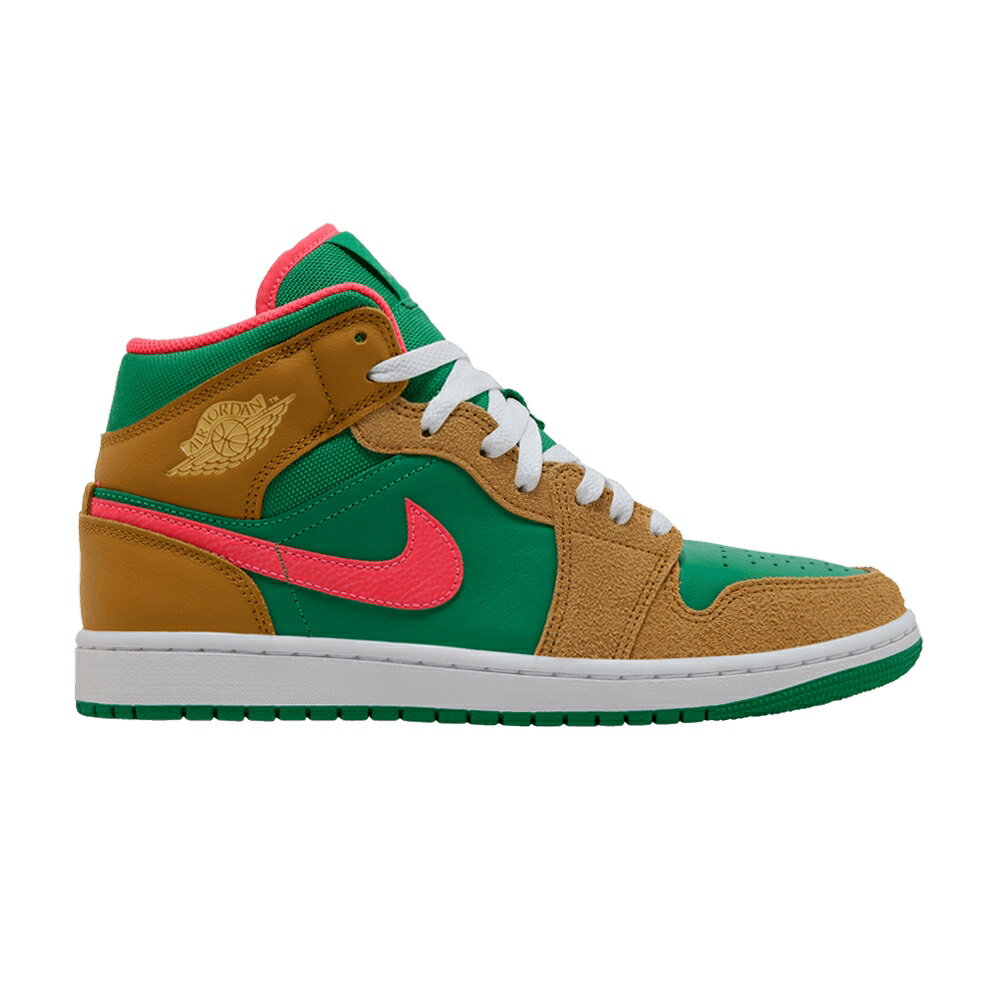 ナイキ ミッド 緑 グリーン エアジョーダン 'WHEAT WATERMELON' スニーカー メンズ AIR JORDAN AIR JORDAN 1 MID SE / CHUTNEY LUCKY GREEN HOT PUNCH