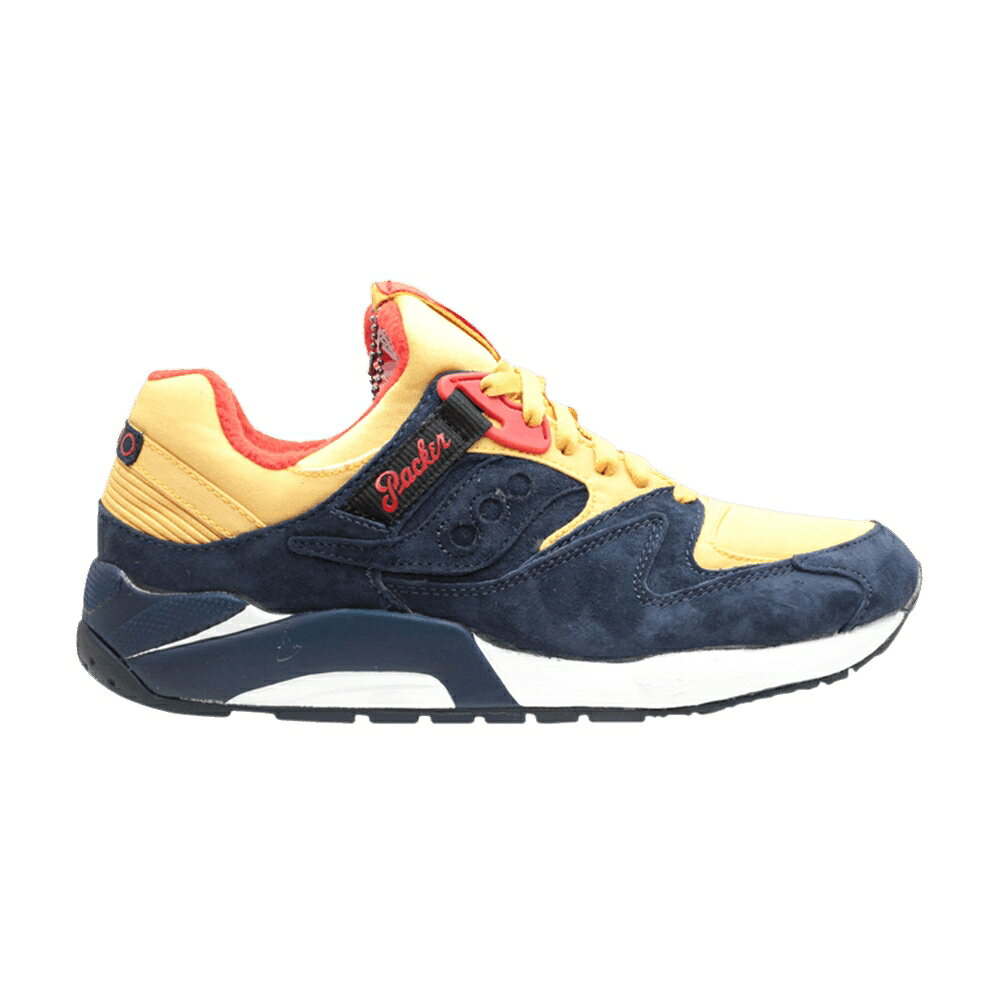 サッカニー スニーカー 運動靴 紺色 ネイビー 黄色 イエロー 'SNOW BEACH' スニーカー メンズ SAUCONY PACKER SHOES X JUST BLAZE GRID 9000 / NAVY YELLOW