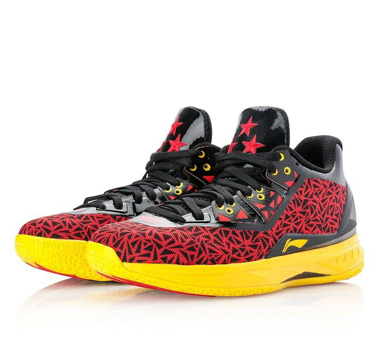 リーニン ウェイド 黒色 ブラック 赤 レッド 黄色 イエロー 'SCREWS' スニーカー メンズ LI-NING WAY OF WADE 4 / BLACK RED YELLOW - 2