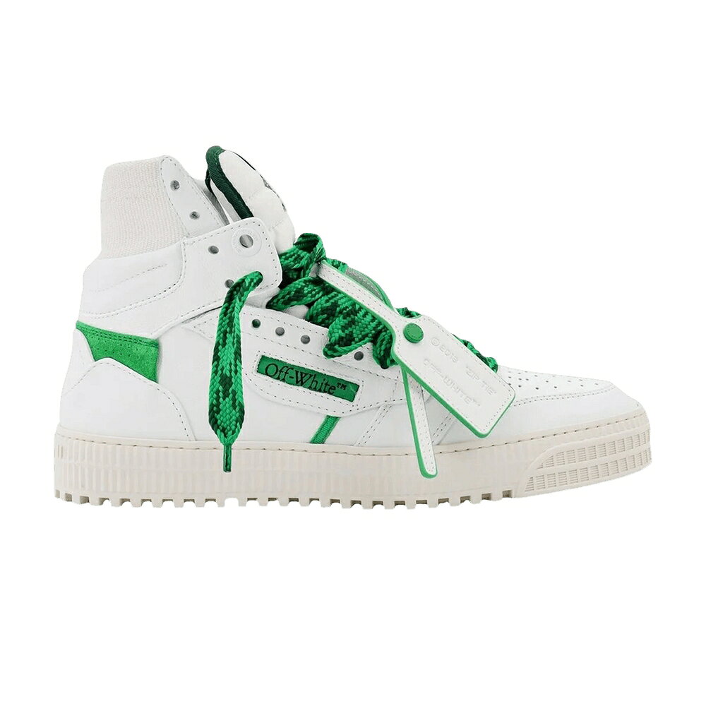 オフホワイト ハイ 白色 ホワイト 緑 グリーン 3.0 'WHITE GREEN' スニーカー メンズ OFF-WHITE OFF-COURT HIGH BRIGHT / WHITE BRIGHT GREEN