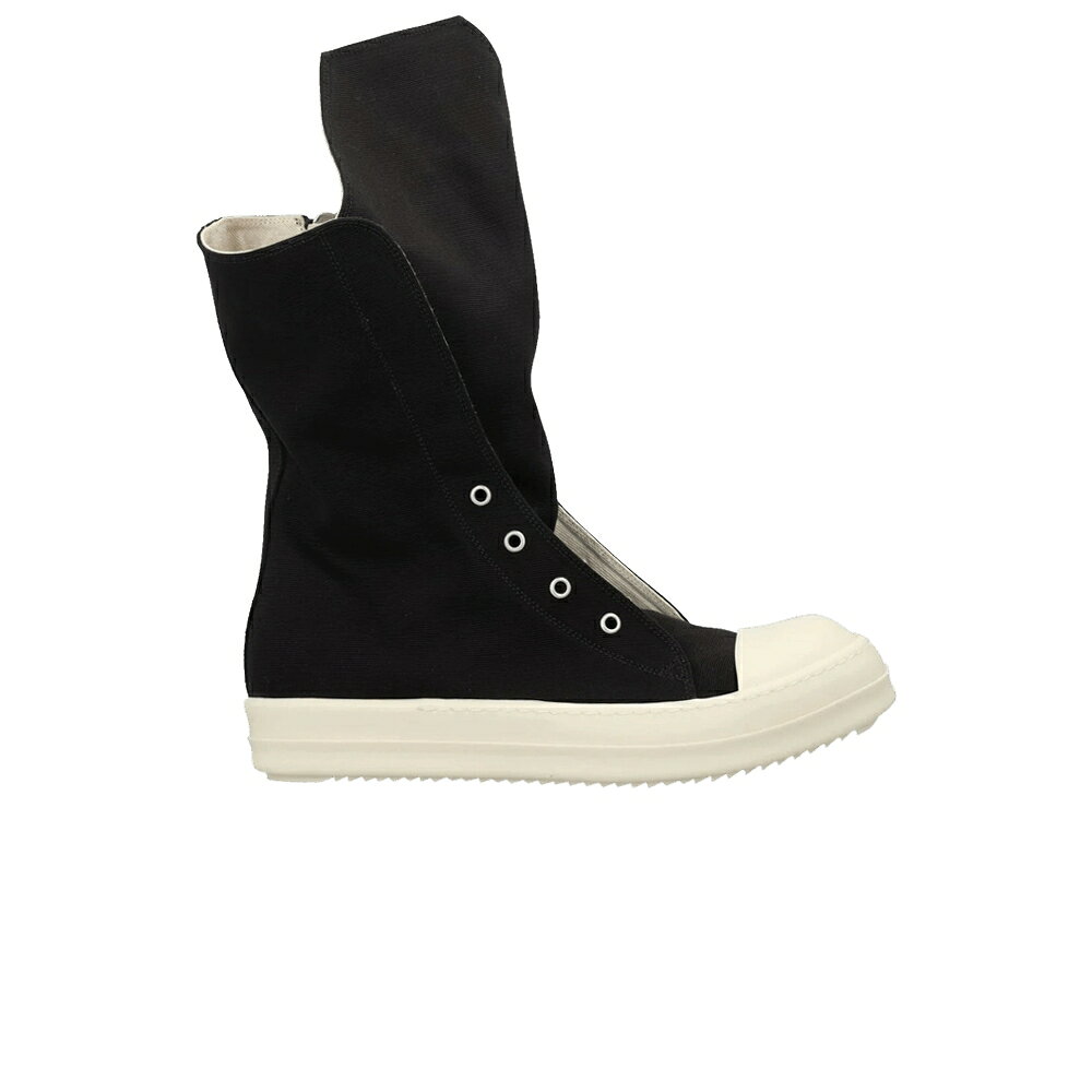 リックオウエンス ハイ 黒色 ブラック 'BLACK MILK' スニーカー メンズ RICK OWENS RICK OWENS DRKSHDW ZIPPED HIGH / BLACK MILK MILK