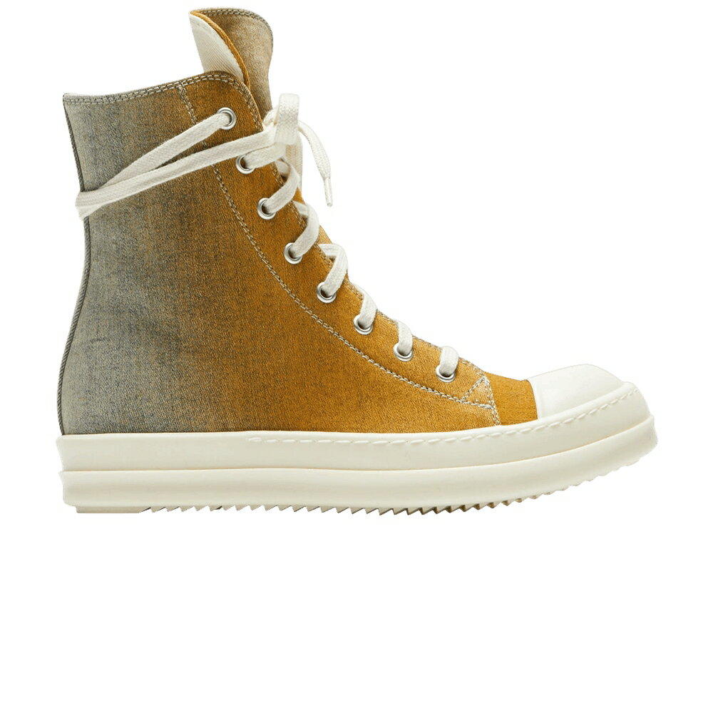 リックオウエンス デニム ハイ 橙 オレンジ スカイ 'SKY DEGRADE' スニーカー レディース RICK OWENS RICK OWENS WMNS DRKSHDW LIDO DENIM HIGH ORANGE / SKY ORANGE DEGRADE MILK MILK