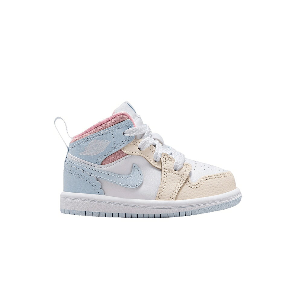ナイキ ミッド ハーフ 青色 ブルー アイボリー 白色 ホワイト エアジョーダン 'HALF BLUE' ベビー AIR JORDAN AIR JORDAN 1 MID SE TD / HALF BLUE PALE IVORY WHITE HALF