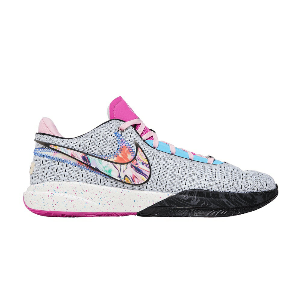 樂天商城 - ナイキ レブロン ピュア プラチナム 'EYBL' スニーカー メンズ NIKE LEBRON 20 / PURE PLATINUM MULTI COLOR SAIL