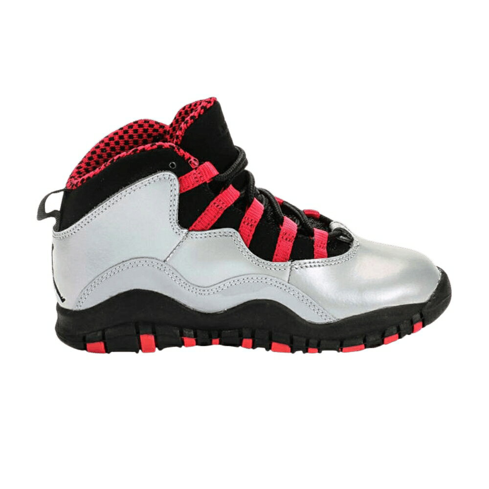 Sneakers - ナイキ 灰色 グレー 黒色 ブラック 赤 レッド エアジョーダン ジュニア キッズ AIR JORDAN AIR JORDAN 10 RETRO PS / WOLF GREY BLACK LEGION RED ベビー マタニティ スニーカー