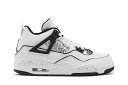 AIR JORDAN ナイキ 白色 ホワイト 黒色 ブラック エアジョーダン 'DIY' ジュニア キッズ 【 NIKE 4 RETRO GS WHITE BLACK VOLT 】