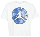 ナイキ ジョーダン デニム Tシャツ 白色 ホワイト 青色 ブルー ジュニア キッズ 【 JORDAN DENIM PLAY T-SHIRT - GIRLS' GRADE SCHOOL / WHITE BLUE 】 ベビー マタニティ トップス カットソー