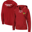 vtB[ ubNz[NX t[fB[ p[J[ fB[X  bh WOMEN'S y PROFILE BLACKHAWKS PLUS SIZE LACE-UP PULLOVER HOODIE - / RED z fB[Xt@bV gbvX