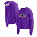 レイブンズ スリーブ フーディー パーカー レディース 紫 パープル ニューエラ WOMEN'S 【 NEW ERA NEW ERA RAVENS FOIL SLEEVE PULLOVER HOODIE - / PURPLE 】 レディースファッション トップス