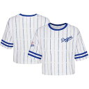 アウタースタッフ ドジャース Tシャツ 白色 ホワイト ジュニア キッズ 【 OUTERSTUFF DODGERS BALL STRIPED T-SHIRT - BOYS' GRADE SCHOOL / WHITE 】 ベビー マタニティ トップス カットソー