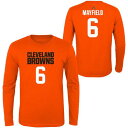 アウタースタッフ ブラウンズ スリーブ Tシャツ 橙 オレンジ 長袖 ジュニア キッズ 【 OUTERSTUFF BROWNS MAINLINER LONG SLEEVE T-SHIRT - BOYS' GRADE SCHOOL / ORANGE 】 ベビー マタニティ トップス カットソー