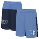 アウタースタッフ レイズ ショーツ ハーフパンツ 青色 ブルー ジュニア キッズ 【 OUTERSTUFF RAYS 7TH INNING STRETCH SHORTS - BOYS' GRADE SCHOOL / BLUE 】 ベビー マタニティ ボトムス