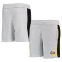 アウタースタッフ レイカーズ ショーツ ハーフパンツ 灰色 グレー ジュニア キッズ 【 OUTERSTUFF LAKERS WINGBACK SHORTS - BOYS' GRADE SCHOOL / GREY 】 ベビー マタニティ ボトムス