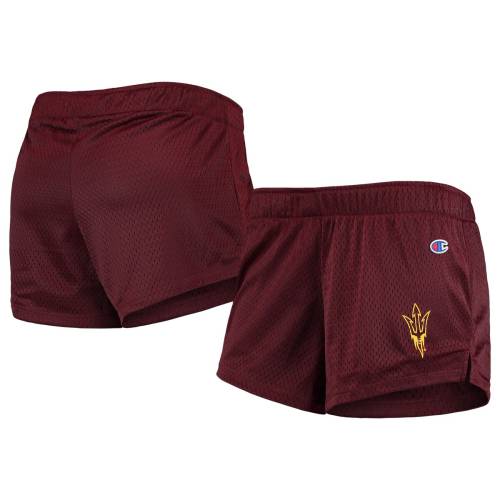 チャンピオン アリゾナ スケートボード ロゴ ショーツ ハーフパンツ レディース 赤 レッド アリゾナステイト WOMEN'S 【 CHAMPION ARIZONA STATE LOGO MESH SHORTS - / RED 】 レディースファッション ボトム