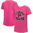 海賊団 ジャージー スターズ Vネック Tシャツ ピンク ニューエラ ジュニア キッズ 【 NEW ERA NEW ERA PIRATES JERSEY STARS V-NECK T-SHIRT - GIRLS' GRADE SCHOOL / PINK 】 ベビー マタニティ トップス カットソー