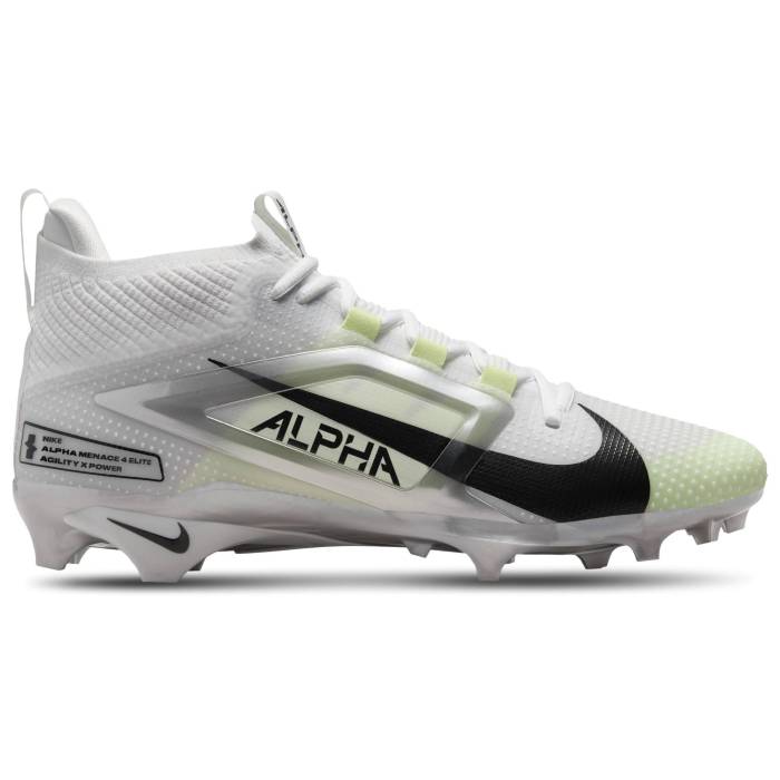 ʥ Nike  Alpha Menace 4 Elite Men's White/Black/Metallic Silver  ե ꡼ ...
