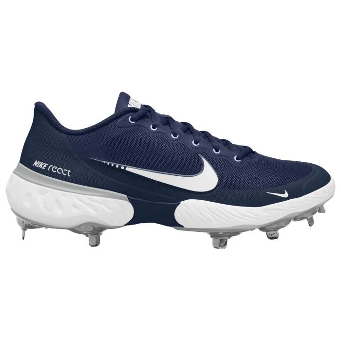 ナイキ Nike 【 Alpha Huarache Elite 3 Low Men's White/Light Smoke Grey/College Navy ...