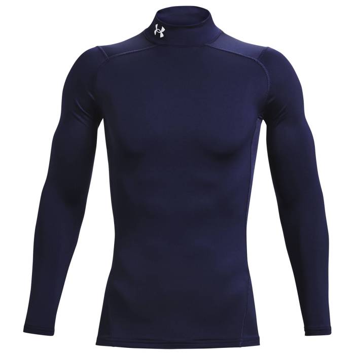 アンダーアーマー Under Armour 【 Cg Armour Comp Mock Men's White/Midnight Navy 】 メンズ 白色 ホワイト 紺色 ネイビー