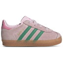 アディダス Adidas Originals 【 Gazelle Girls' Toddler Court Green/Clear Pink/Gum 】 ガゼル...