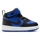 ナイキ Nike 【 Court Borough Mid 2 Boys' Toddler Black/White/Royal 】 コート ミッド キッズ ベビー マタニティ ベビーファッション 靴 スニーカー 黒色 ブラック 白色 ホワイト