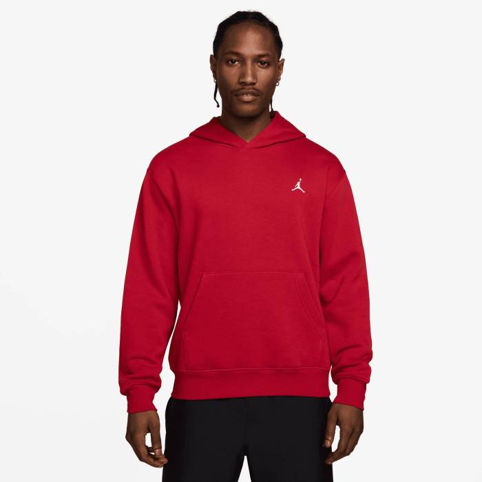 ナイキ ジョーダン Jordan 【 Brooklyn Fleece Pullover Men's Gym Red/White 】 ブルックリン フリース メンズファッション トップス パーカー メンズ Red 赤・レッド 白色 ホワイト