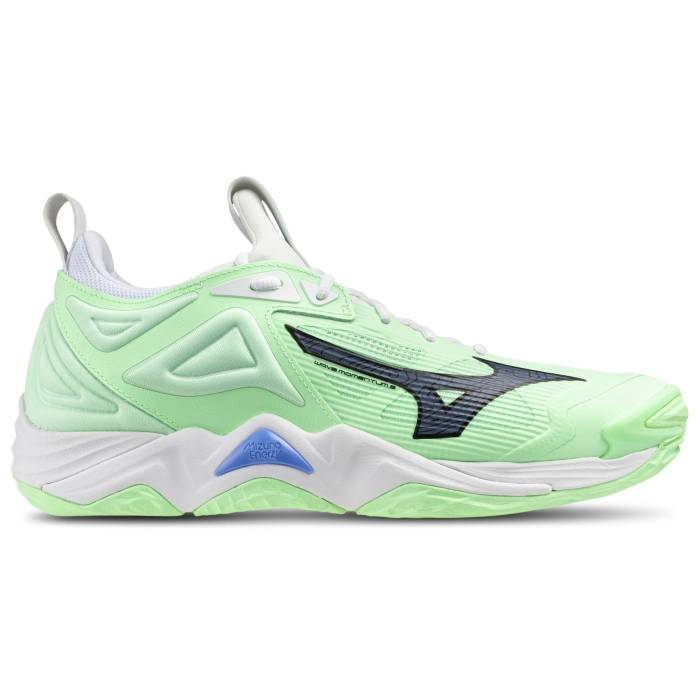 ミズノ Mizuno 【 Wave Momentum 3 Men's Neo Mint/White 】 Wave ウェーブ・ウェイブ メンズ ネオ 白色 ホワイト