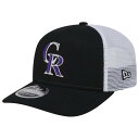ニューエラ New Era 【 Colorado Rockies Ctn Trucker Cap Men's Black/White 】 コロラド ロッキーズ トラッカー キャップ 帽子 バッグ 小物 ブランド雑貨 帽子 メンズ帽子 キャップ メンズ 黒色 ブラック 白(4)
