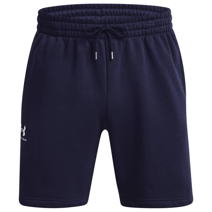 アンダーアーマー Under Armour 【 Essential Fleece Shorts Men's Midnight Navy/White 】 フリース ショーツ メンズファッション ズボン パンツ メンズ 紺色 ネイビー 白色 ホワイト