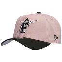 ニューエラ New Era 【 Miami Marlins 9Forty A-Frame Cap Men's Black/Pink Rouge 】 マイアミ キャップ 帽子 バッグ 小物 ブランド雑貨 帽子 メンズ帽子 キャップ メンズ 黒色 ブラック pink ピンク