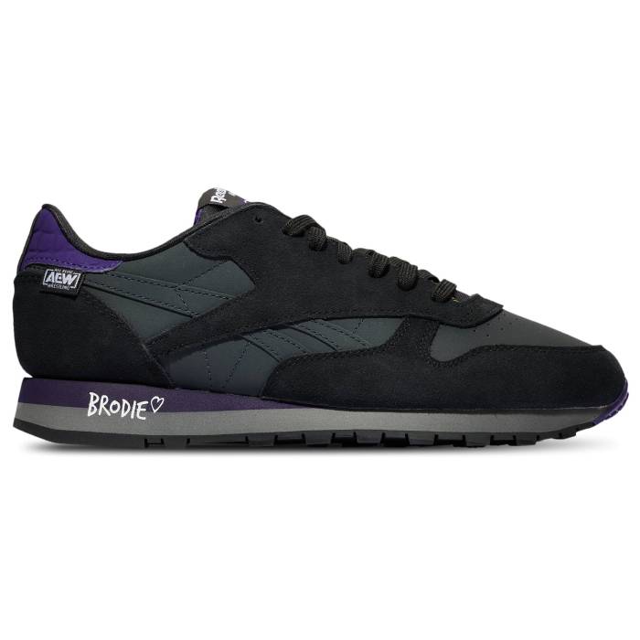 ˥㤨֥꡼ܥå Reebok  Aew Classic Leather Brodie Men's Black/Purple  饷å 쥶  󥺷 ˡ   ֥å Purple 硦ѡץפβǤʤ24,000ߤˤʤޤ