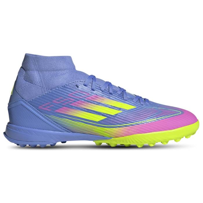 アディダス Adidas 【 F50 League Mid Soccer Turf Women's Lucid Pink/Blue Fusion/Lucid Lemon 】 ミ..
