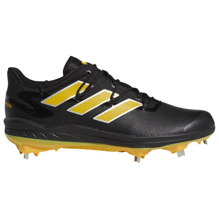 アディダス Adidas 【 Adizero Afterburner 8 Men's Black/Team Gold 】 アディゼロ メンズ 黒色 ブラック T...