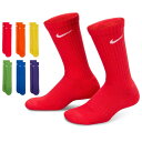 ナイキ Nike 【 6 Pack Cushioned Crew Socks Boys' Grade School University Red/Rush Or...