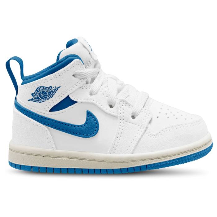 ナイキ ジョーダン Jordan 【 Aj 1 Mid Se Boys' Toddler White/Industrial Blue 】 ミッド キッズ ベ..