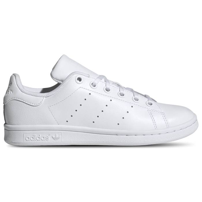 アディダス Adidas Originals 【 Stan Smith Boys' Grade School White/White 】 スタンスミス キッズ ベビー マタニティ キッズファッション 靴 スニーカー 白色 ホワイト(4)