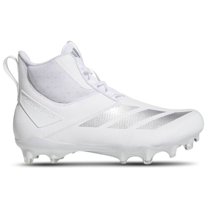 ǥ Adidas  Adizero Chaos Linemen Men's Silver Metallic/White/White  ǥ ...