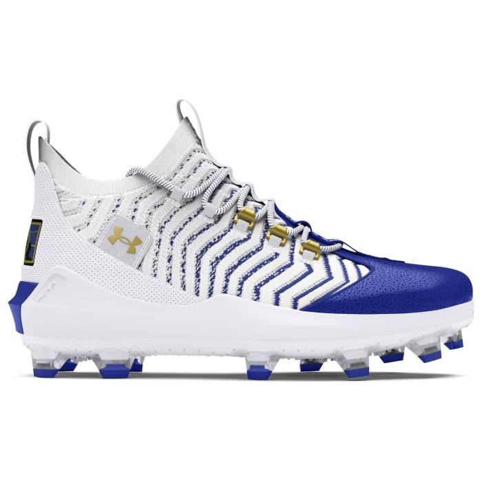 アンダーアーマー Under Armour 【 Harper 9 Pro Tpu Men's White/Royal/Metallic Gold 】 プロ メン...