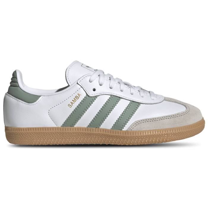 アディダス Adidas Originals 【 Samba Boys' Grade School White/Sage Green 】 サンバ キッズ ベビー..