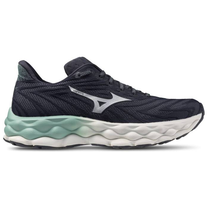 ミズノ Mizuno 【 Wave Sky 8 Women's India Ink/Silver 】 Wave ウェーブ・ウェイブ スカイ 靴 レディ..