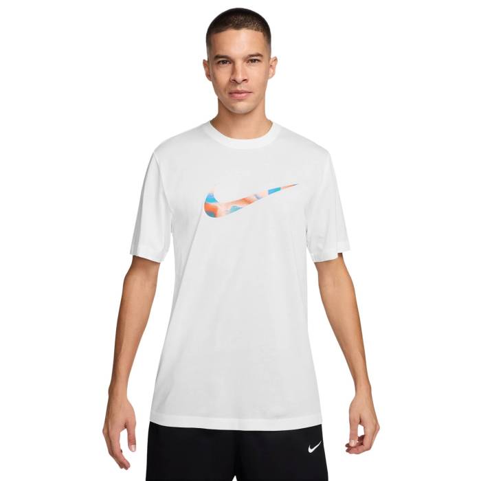 ʥ Nike  Dri-Fit Lava Swoosh T-Shirt Men's White/Multi  ɥ饤եå Swoosh å塦...
