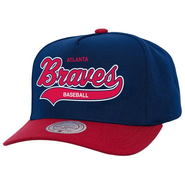 ߥå&ͥ Mitchell &Ness  Braves Oversweep Cap Adult Navy/Red  ֥졼֥ å ˹ Хå ʪ ֥ɻ ˹ ˹ å ˥å  ͥӡ Red ֡å
